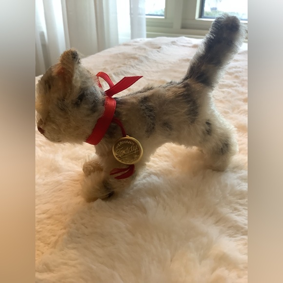 Vintage Hermann Stuffed Genuine Mohair Kitty / Kitten / Cat - Picture 7 of 16